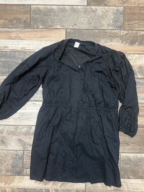 Banana Republic Black Lightweight Drawstring Dress